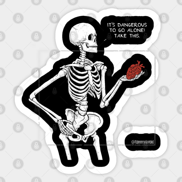 Skeleton Love Sticker by Tommy Devoid